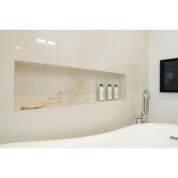 Leakproof 16" x 14" Square Bathroom Recessed Shower Shelf Niche Flush Mount 