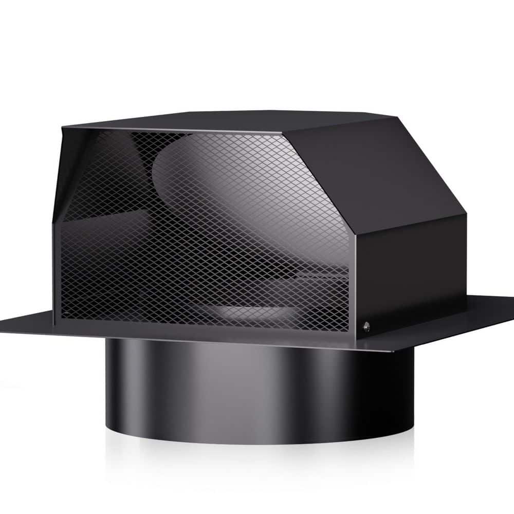 6 in. Black Heavy-Duty Steel Static Roof Vent, Roof Exhaust Vent for Ventilation System-with Damper, Houses Watertight price history on PriceWatchPro