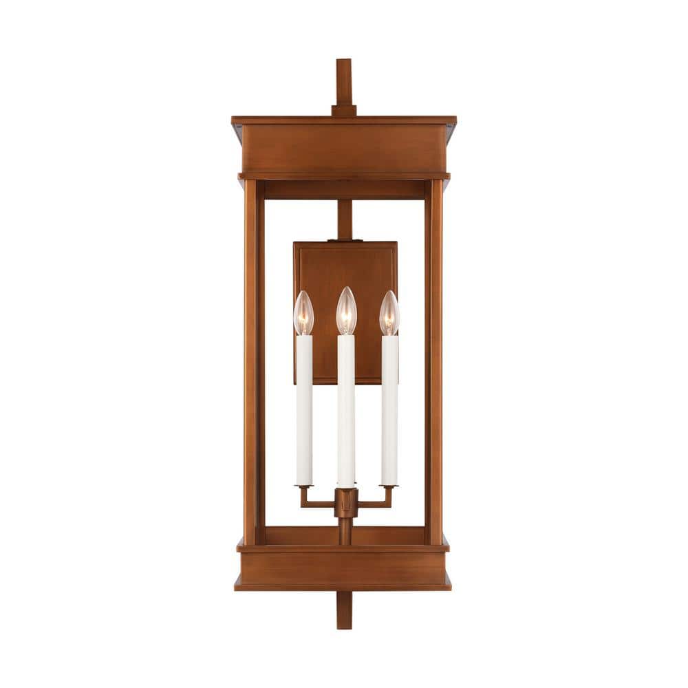Cupertino 35.125 in. H Natural Copper Outdoor Hardwired Extra Large Bracket Wall Lantern Sconce with No Bulbs Included price history on PriceWatchPro