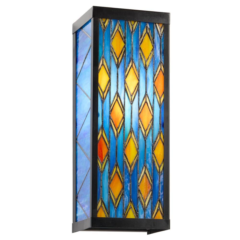 River of Goods Mission Style 1-Light Black Satin Rectangular
