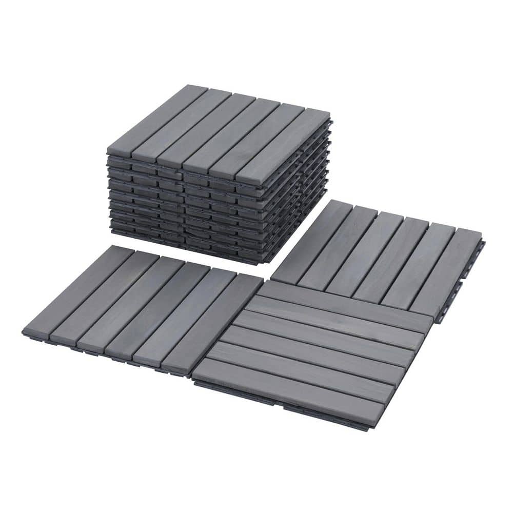 オーダー用 Siavonce 12 in. x 12 in. Wood Premium Interlocking Deck Tiles,Mold