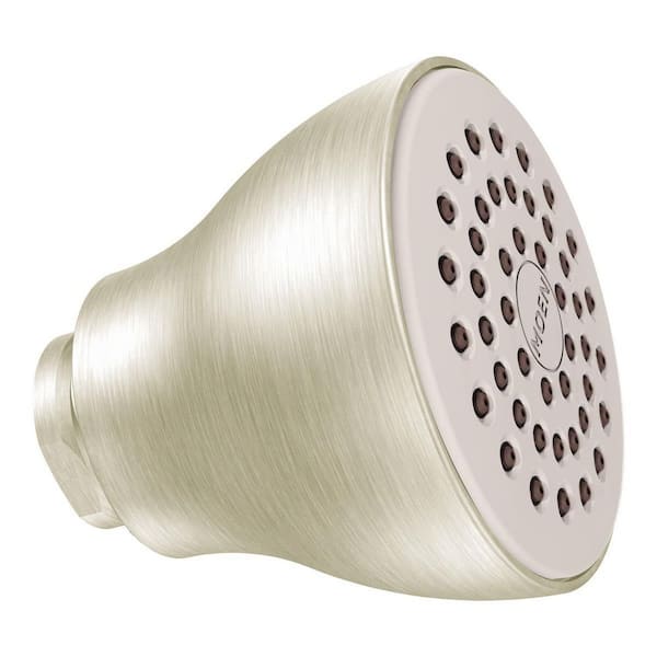 MOEN 1-Spray Pattern 2.5 in. Wall Mount Fixed Shower Head in Brushed Nickel