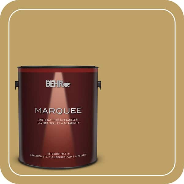 BEHR MARQUEE 1 gal. #360F-5 Desert Moss Matte Interior Paint & Primer