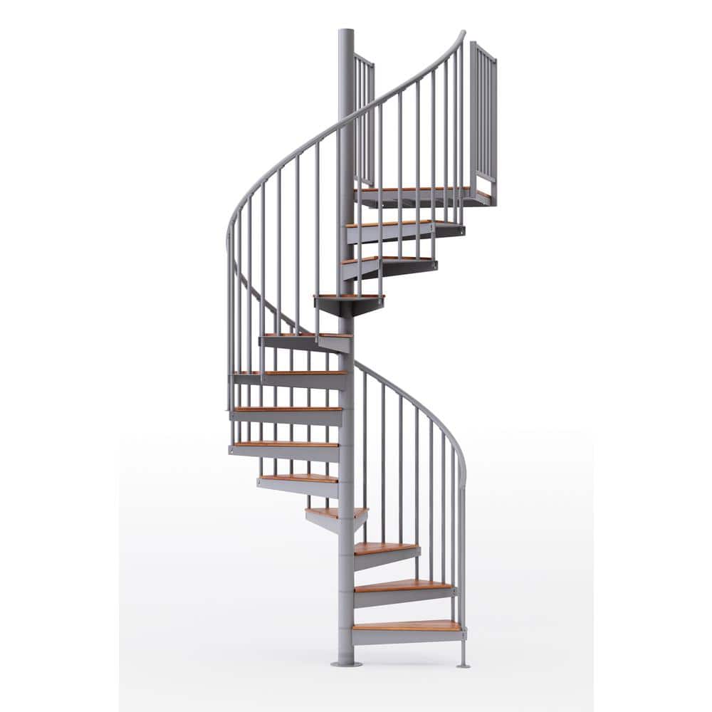 Condor Gray Interior 60in Diameter, Fits Height 127.5in - 142.5in, 2 36in Tall Platform Rails Spiral Staircase Kit price history on PriceWatchPro