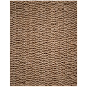 Natural Fiber Beige/Black 8 ft. x 10 ft. Geometric Area Rug