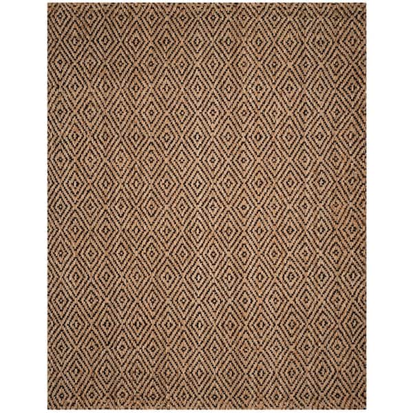 SAFAVIEH Natural Fiber Beige/Black 8 ft. x 10 ft. Geometric Area Rug