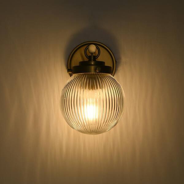 Y'INSP 5.91 in. 1-Light Brushed Gold Vintage Industrial Wall