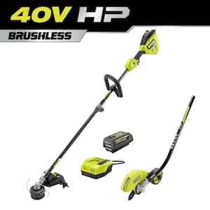 40V HP Brushless 16 in. Cordless Carbon Fiber Shaft Attachment Capable String Trimmer & Edger with Battery and Charger