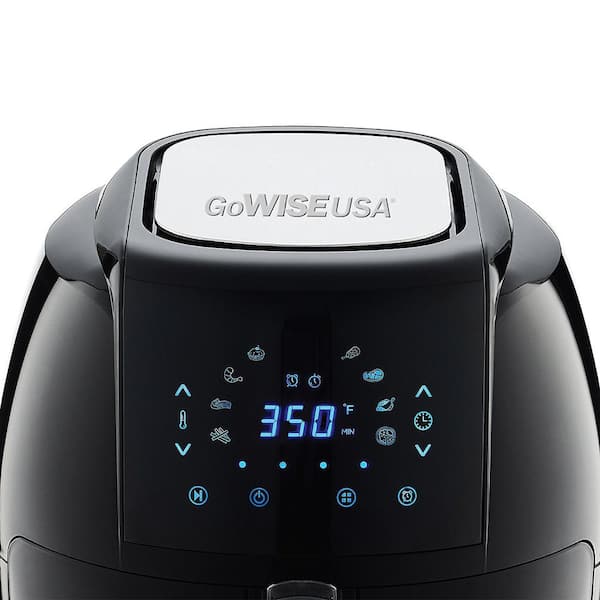 GoWISE USA 8-in-1 5.8 Qt. Black Air Fryer with 6-Piece Accessory Set and  50-Recipes Book GWAC22003 - The Home Depot