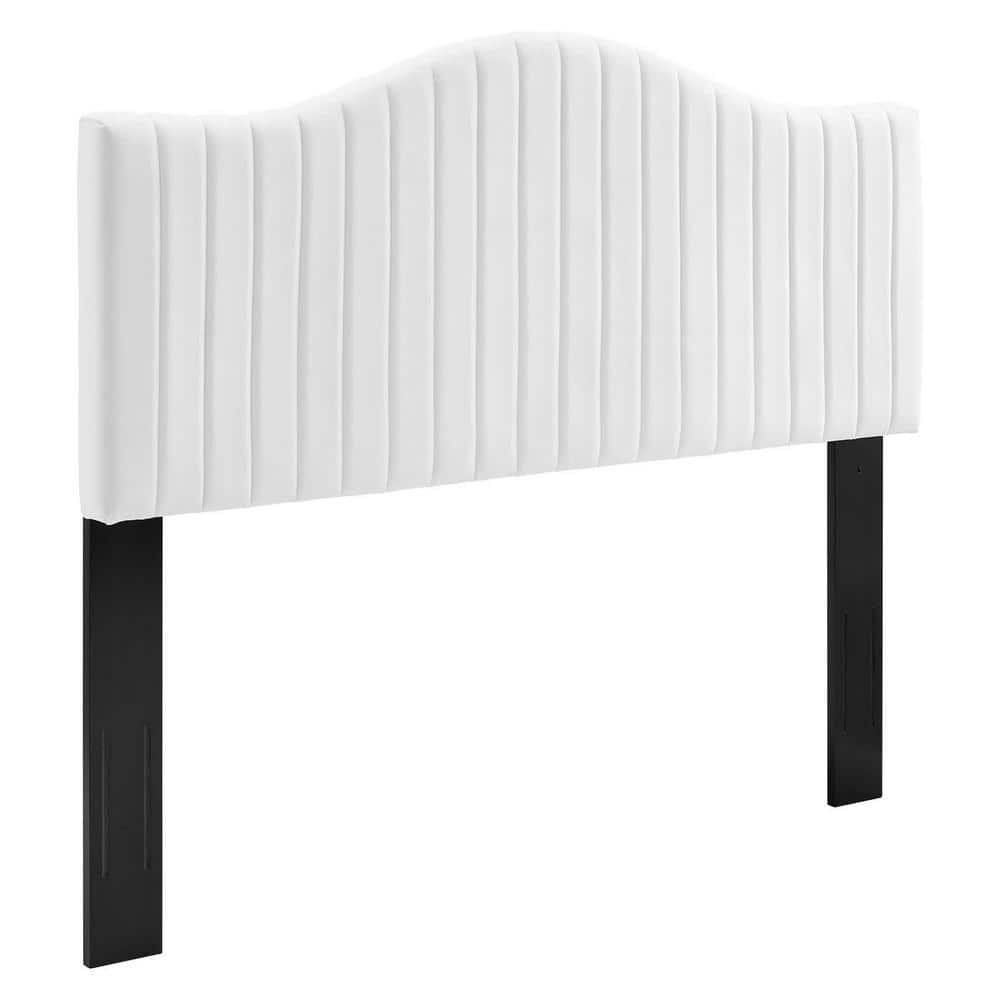 MODWAY Brielle White Twin Headboard With Channel Tufted Perfomance   White Modway Headboards Mod 6558 Whi 64 1000 