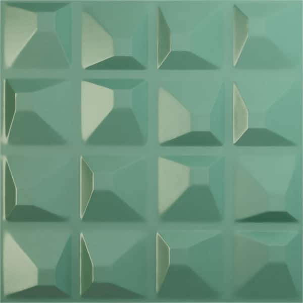 Ekena Millwork 19 5/8 in. x 19 5/8 in. Tristan EnduraWall Decorative 3D Wall Panel, Sea Mist (12-Pack for 32.04 Sq. Ft.)