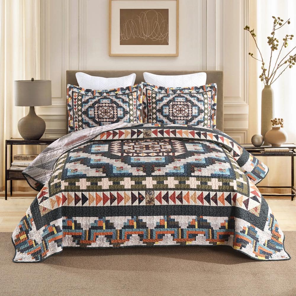 Brown & Turquoise Navajo 6pc Comforter outlet Set QUEEN