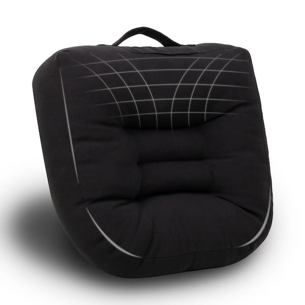 Air-Cloud Booster Seat Cushion for Office, Car, Wheelchair, Support Pillow with Carry Handle, Black