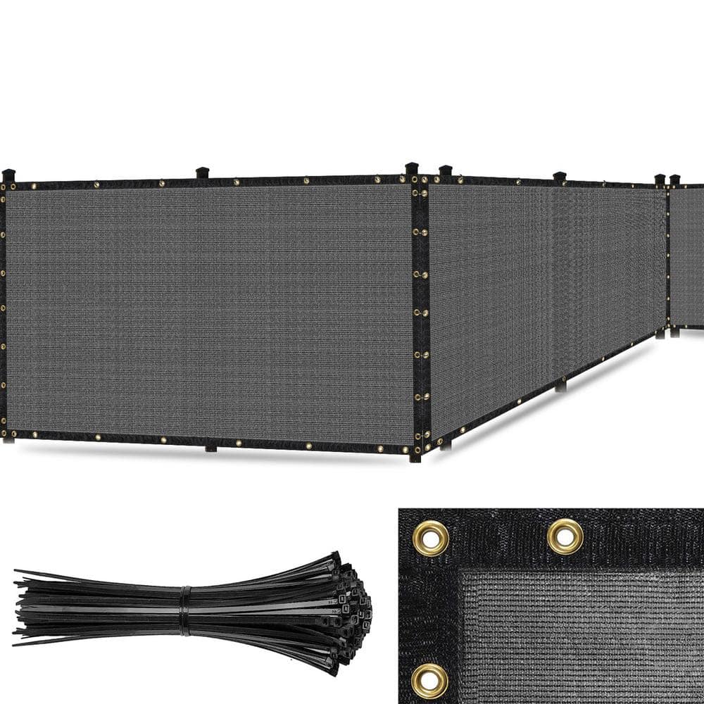 Ultra Heavy-Duty 200 GSM Privacy Fence Screen Grey 8 ft. x 10 ft. Non-Recycled Polyethylene 90% Cable Zip Ties price history on PriceWatchPro