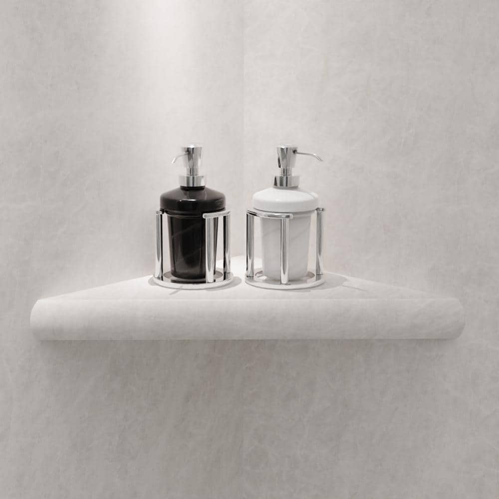 Dune Plastic Composite Corner Bathtub Shower Shelf