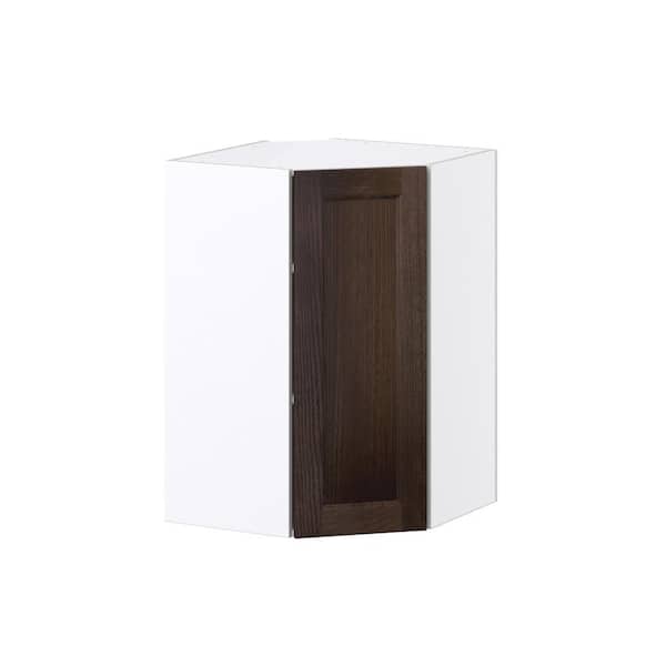 Georgetown 24 in. W x 14 in. D x 35 in. H Assembled Diagonal Corner Kitchen Cabinet in Chestnut