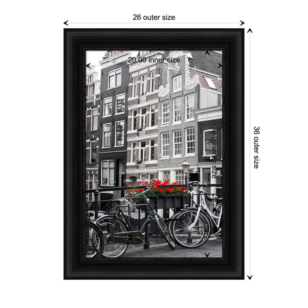 Parlor Black Ornate Scalloped Wall Picture Frame