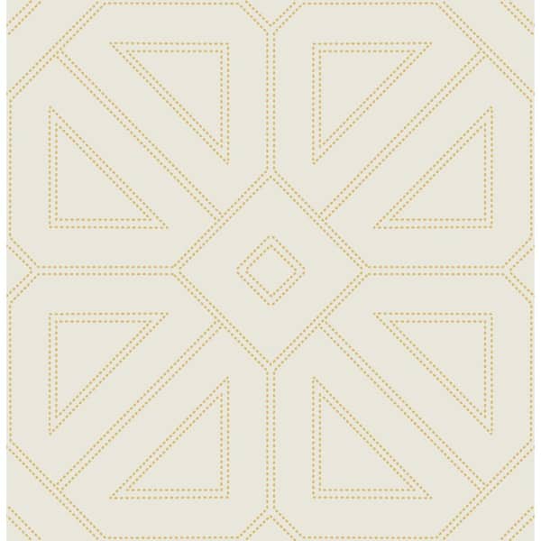 A-Street Prints Voltaire Gold Beaded Geometric Wallpaper