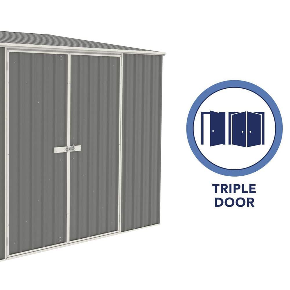 Durango 6x10 Woodland Gray Galvanized Steel Bike Shed Kit
