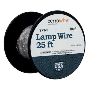 25 ft. 18/2 Brown Stranded Copper Lamp Wire