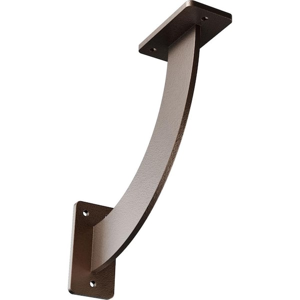 Ekena Millwork 2 in. x 9 in. x 9 in. Steel Hammered Dark Bronze Bradford Bracket