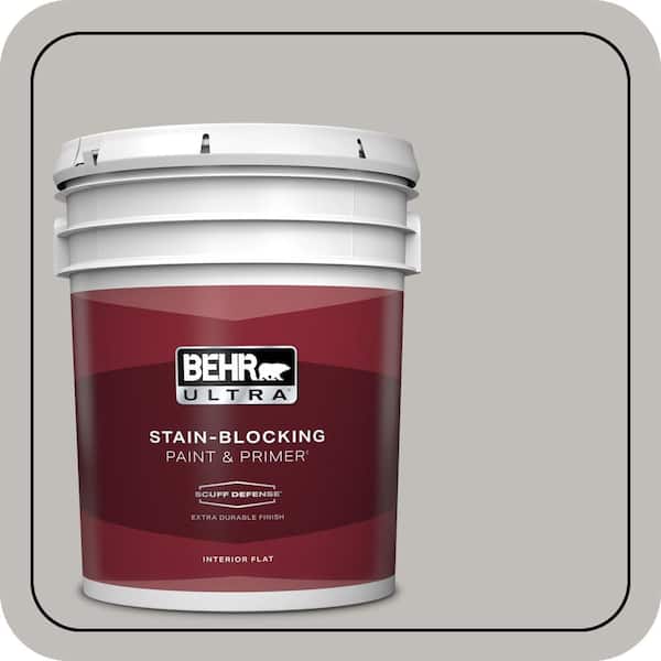 BEHR ULTRA 5 gal. Home Decorators Collection #HDC-WR15-3 Noble Gray Extra Durable Flat Interior Paint & Primer
