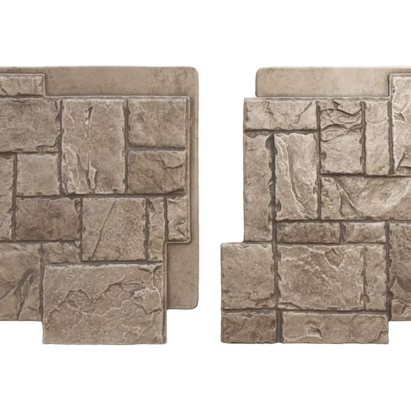 Ekena Millwork Castle Rock 49 in. x 1 1/4 in. Soft Ash Stacked