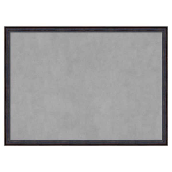 Amanti Art Dark Bronze Scoop 30 in. x 22 in. Magnetic Board, Memo Board