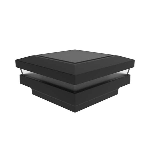 2.5 in. Matte Black Aluminum Rail Solar Post Top