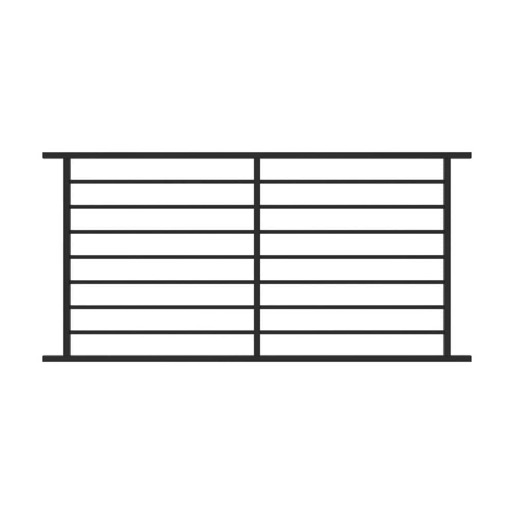 Fe26 Axis 34 in. H x 6 ft. W Black Steel Level Panel Pre-Assembled Railing Kit price history on PriceWatchPro