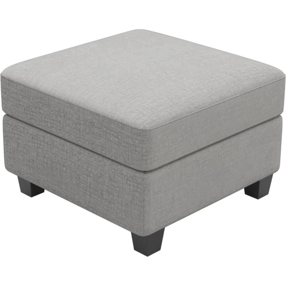 Chenille Square Storage Ottoman Large Ottoman