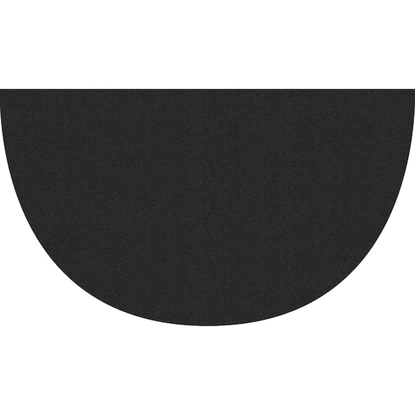 Black 24 in. x 42 in. Hearth Mat