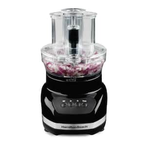 Big Mouth Duo Plus 12-Cup 2-Speed Black Food Processor with 4-Cup Bowl