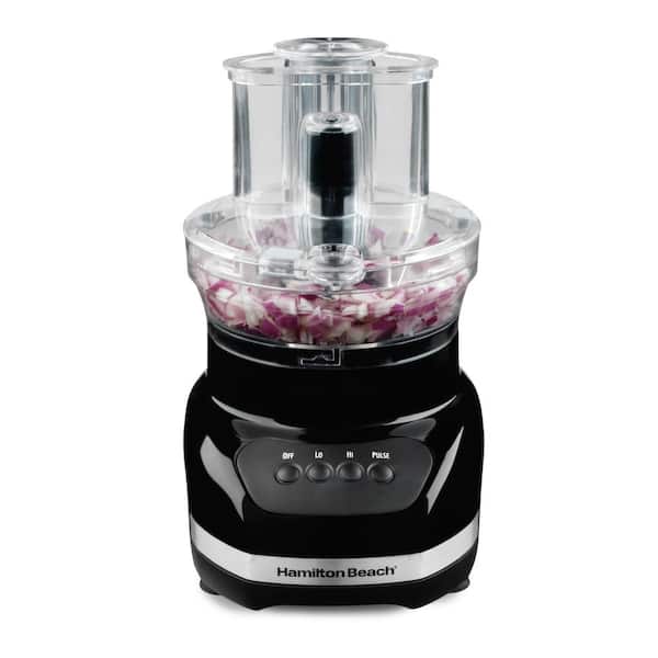 Hamilton Beach Big Mouth Duo Plus 12-Cup 2-Speed Black Food Processor with 4-Cup Bowl