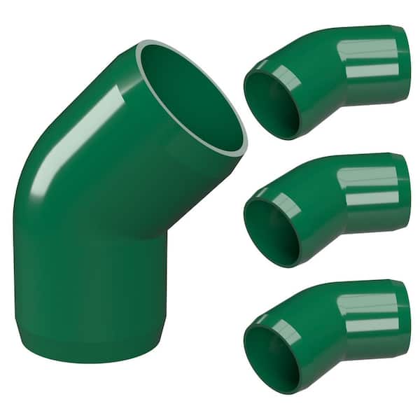 Formufit 1-1/4 in. Furniture Grade PVC 45-Degree Elbow in Green (4-Pack)