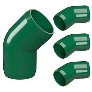 1-1/4 in. Furniture Grade PVC 45-Degree Elbow in Green (4-Pack)