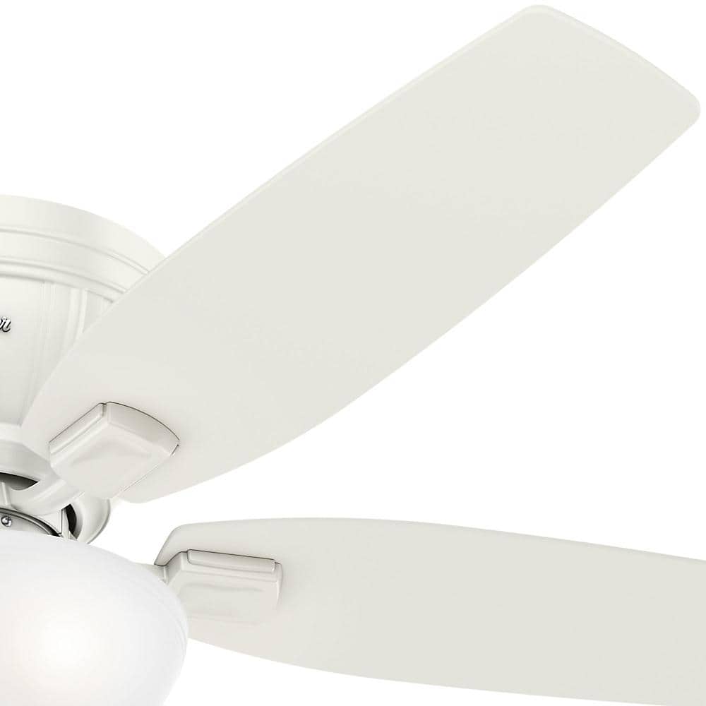 52'' Fresh White Low Profile Ceiling Fan with LED Light