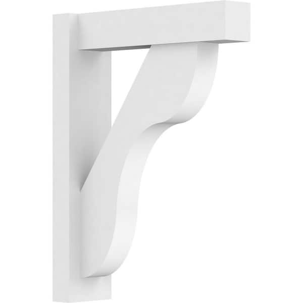 Ekena Millwork Carmel 5 in. W x 24 in. H x 18 in. D Signature Urethane Polyurethane Outlooker with Block Ends