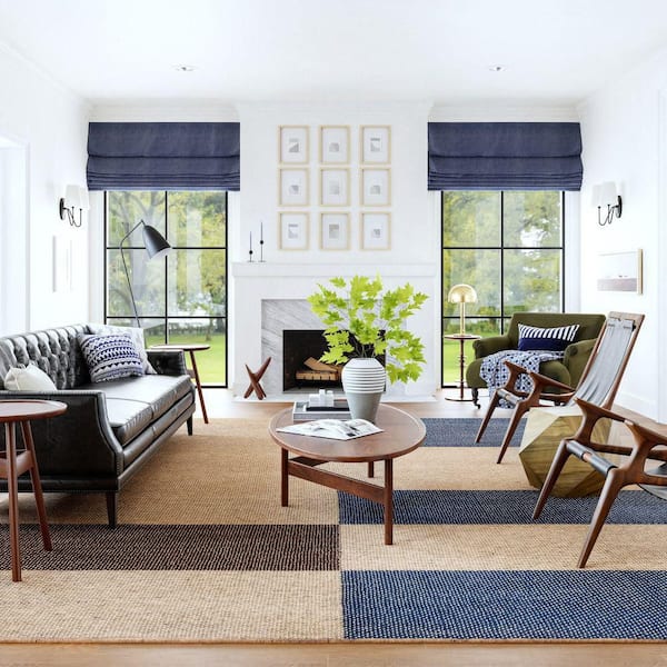 Molino Jute Natural 8 ft. x 10 ft. Indoor/Outdoor Patio Rug