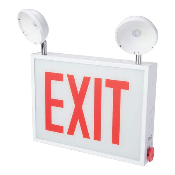 Sure-Lites CHXC Series 3.6-Watt 2-Head White Integrated LED Emergency Light Exit Sign Combo
