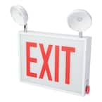 CHXC Series 3.6-Watt 2-Head White Integrated LED Emergency Light Exit Sign Combo