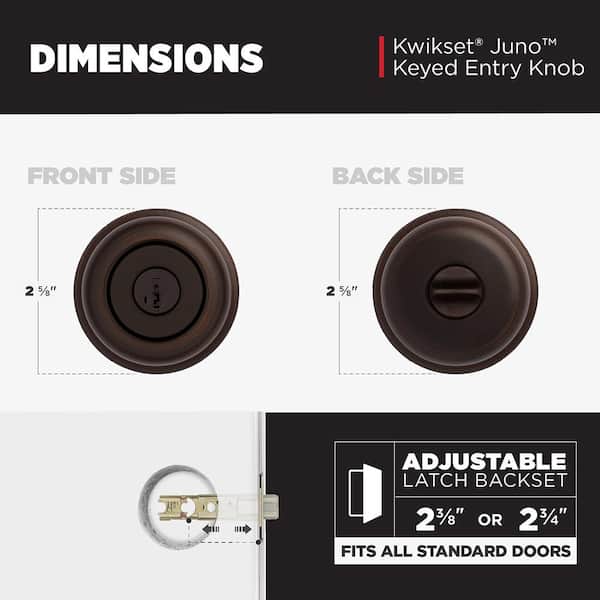 doorzo公式アカウント02　シニュ Kwikset Juno Antique Brass Entry Door Knob Featuring SmartKey