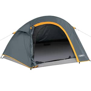 7.5 ft. x 5 ft. Gray 2-Person Outdoor Portable Small Backpacking Waterproof Camping Tent with Rainfly