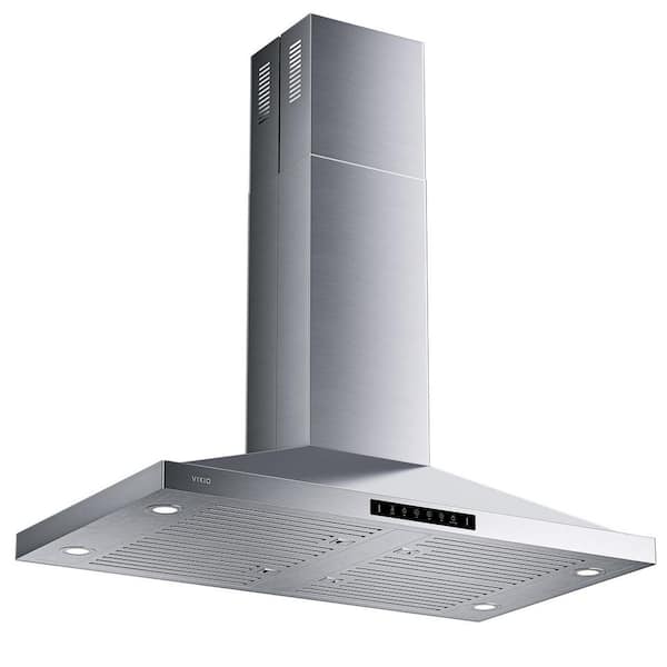 42 in 500CFM Convertible Island Range Hood in Stainless Steel with Gesture control and 4 LED Lights