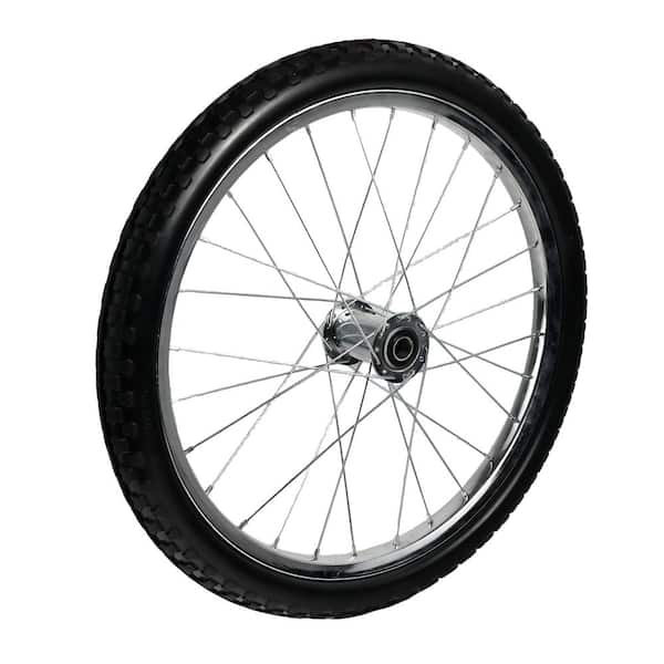 16 x 1.95 in. Flat Free Wheels w/3/4 and 5/8-Bearings 3 in. Hub Metal Spoke Wheels 16 in. Spoke Wheels for Utility Carts