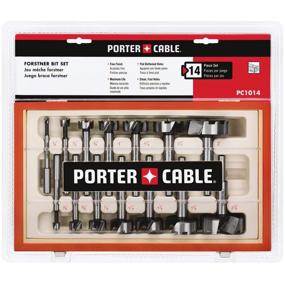 14-Piece PC1014 Details about   PORTER-CABLE Forstner Bit Set 