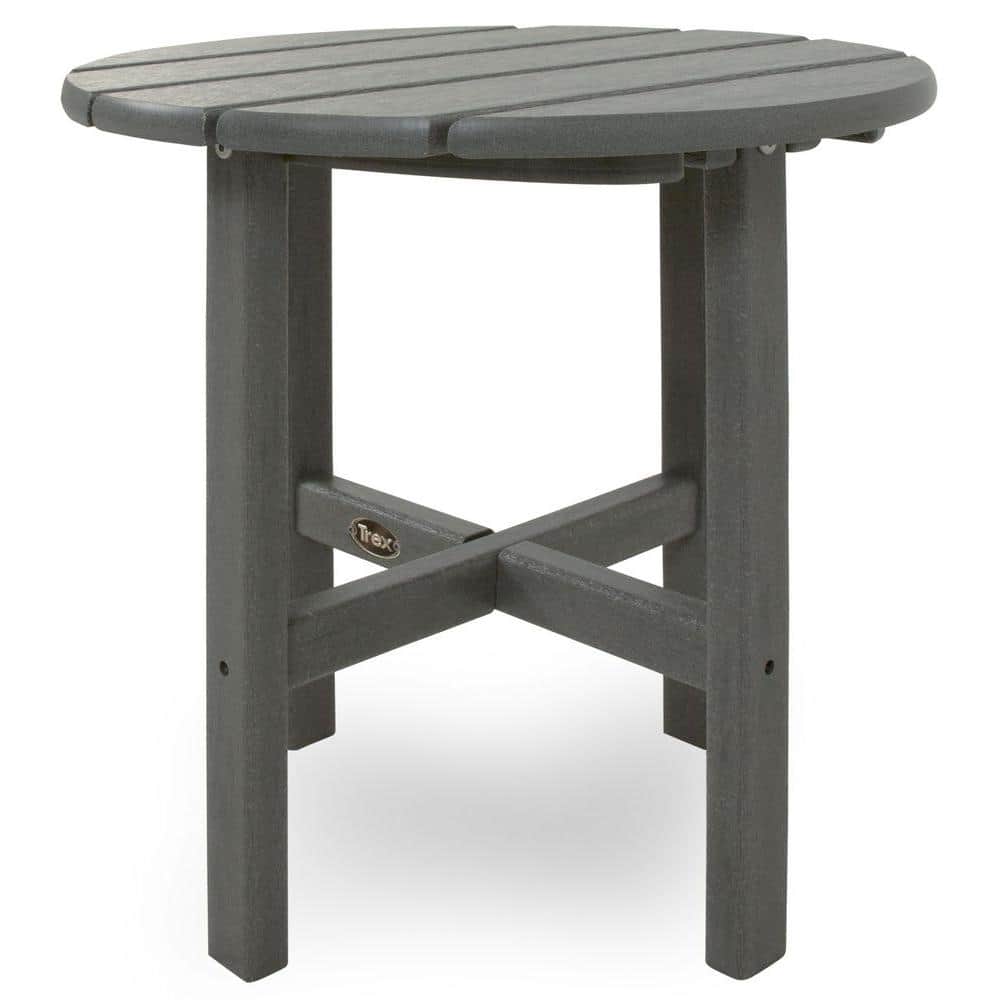 Cape Cod Round 18" Gray Recycled Plastic Side Table