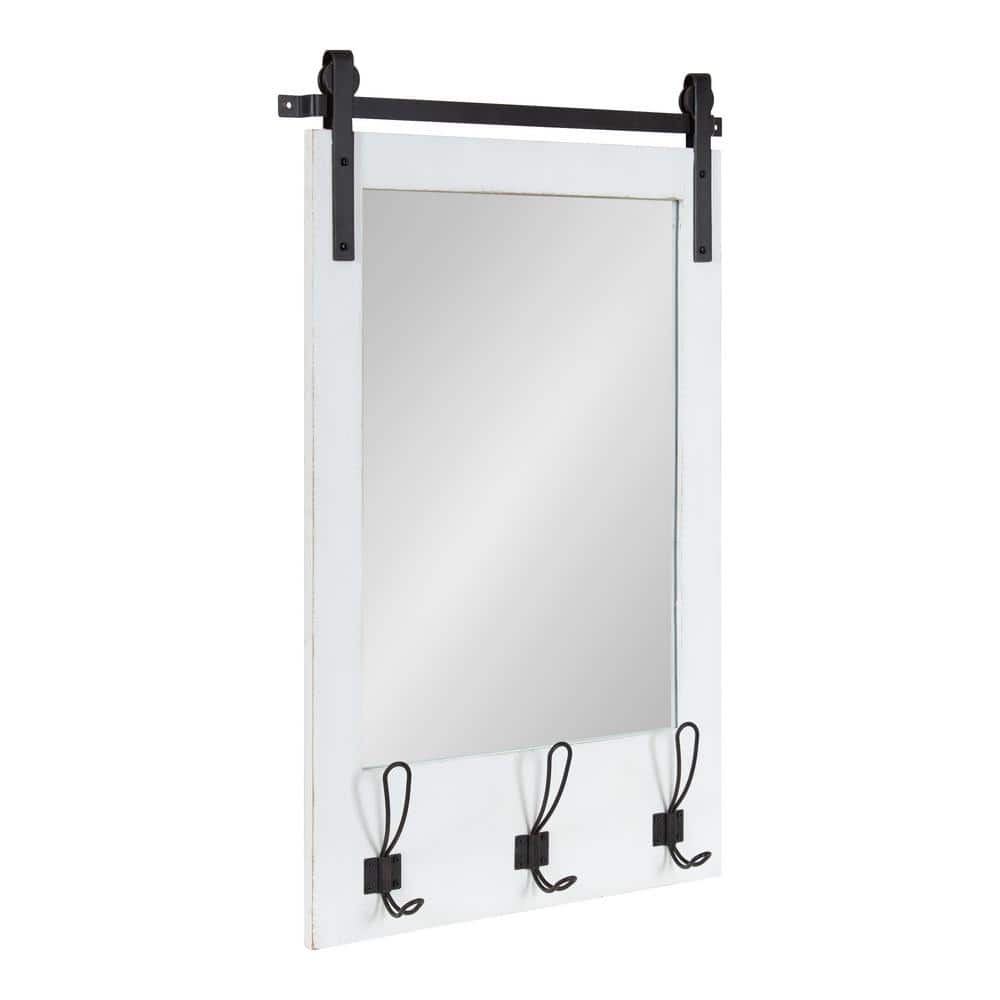 Cates 31 in. x 20 in. Classic Rectangle Framed White Wall Accent Mirror price history on PriceWatchPro