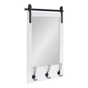 Cates 31 in. x 20 in. Classic Rectangle Framed White Wall Accent Mirror