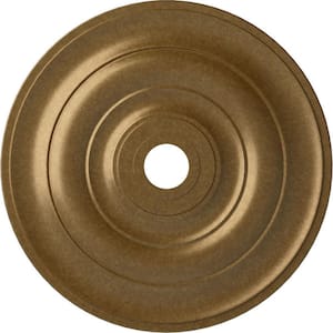1-1/2 in. x 26-1/2 in. x 26-1/2 in. Polyurethane Jefferson Ceiling Medallion, Pale Gold